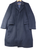 L · Grosvenor House Vintage Navy Overcoat Wool & Cashmere
