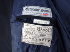 L · Grosvenor House Vintage Navy Overcoat Wool & Cashmere