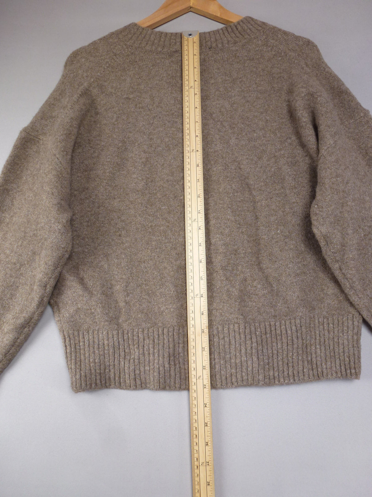 S · Zara Jumper Taupe Wool Blend Jumper