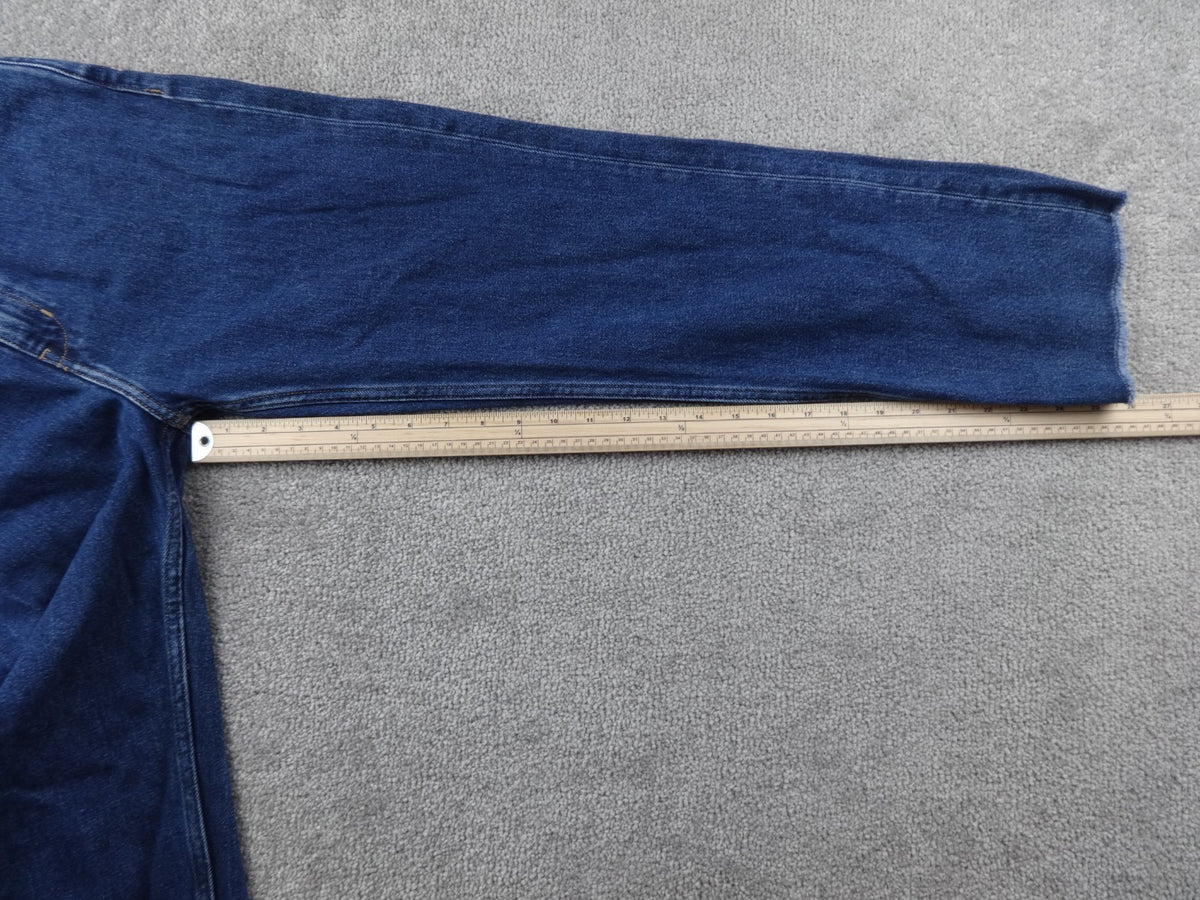 Calvin Klein Jeans Womens Straight Crop Jeans Waist 28 Length 32 Blue Denim Mid