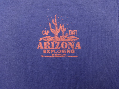 Atlas For Men Henley T Shirt Mens Medium Blue Arizona Graphic Casual Cotton Soft