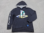 PlayStation Hoodie Kids 7-8 Y Black Logo Sleeve Print Gamer Cotton Jumper George