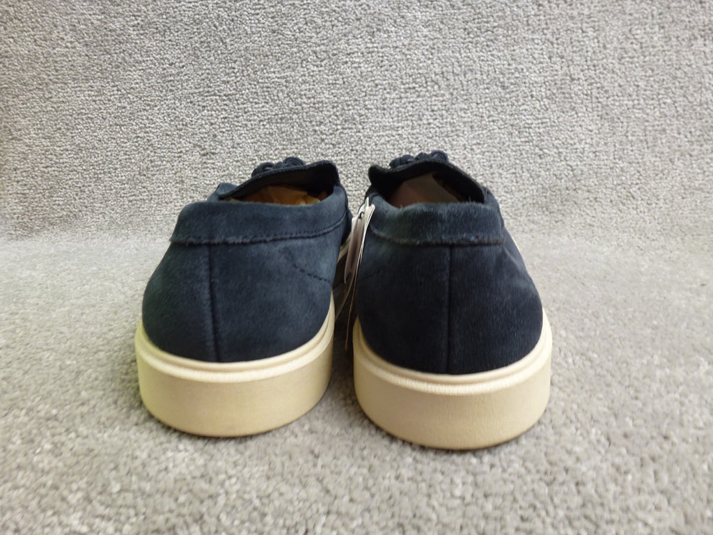 Zara Loafers Mens UK 9 Navy Suede Tassel Slip On Casual Smart Shoes Holiday BNWT
