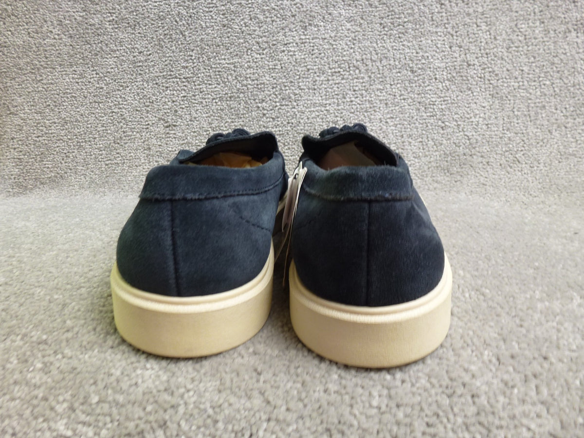 Zara Loafers Mens UK 9 Navy Suede Tassel Slip On Casual Smart Shoes Holiday BNWT