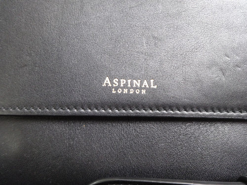 Aspinal London Crossbody Bag Womens Black Leather Messenger Shoulder Luxury