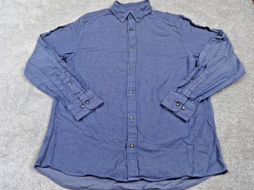 Charles Tyrwhitt Shirt Mens L Blue Cotton Classic Fit Button Down Long Sleeve