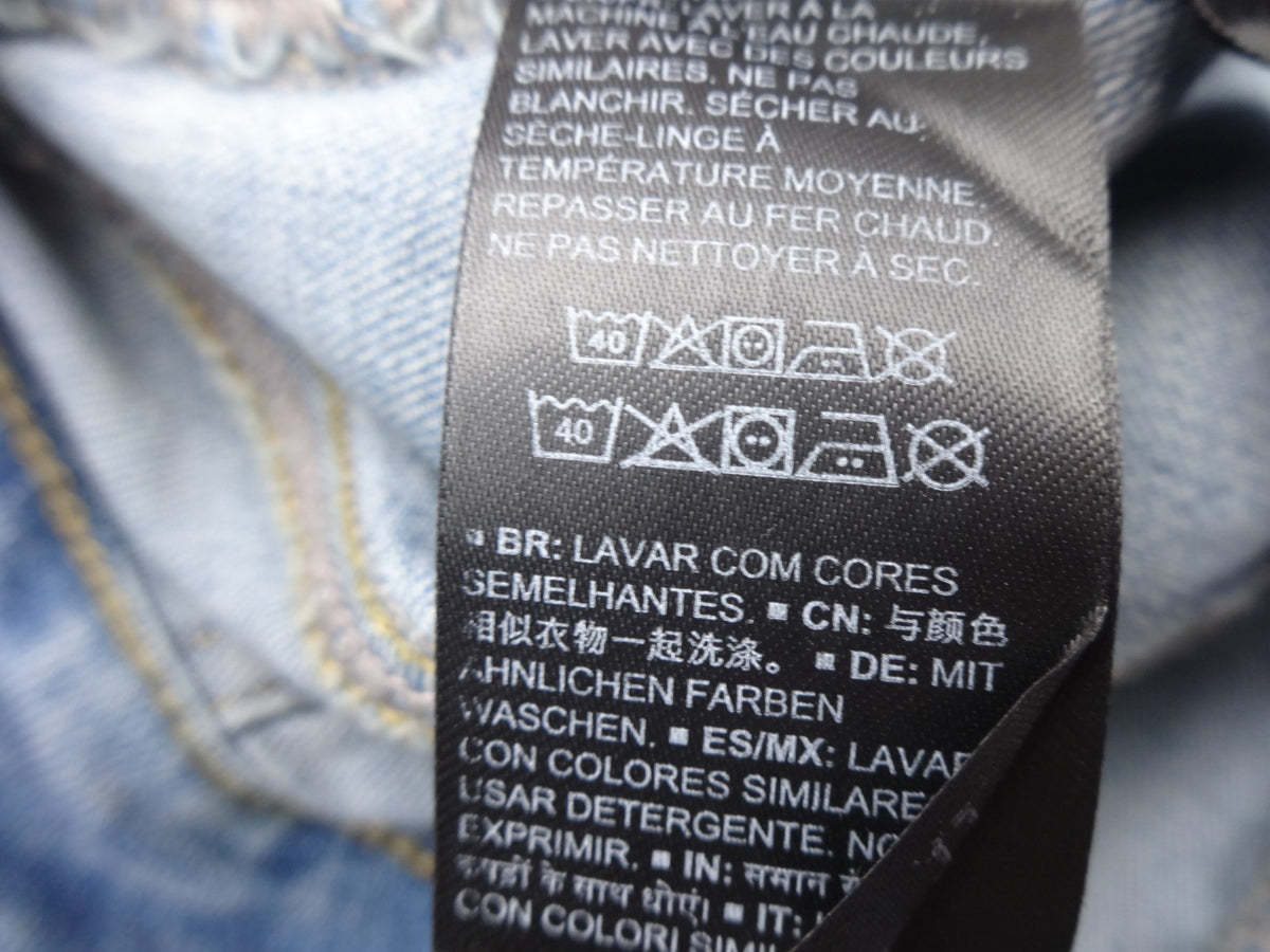 Find Jeans Women W28 L32 Blue High Waist Button Y2K Skinny Zip Ankle Stretch New