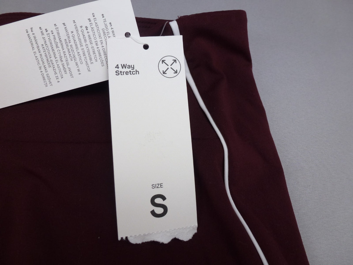 Primark Leggings Women UK 10 Burgundy High Waist Gym Yoga Running Activewear NEW
