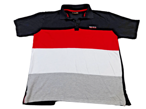 Atlas For Men Polo Shirt Mens Medium Black Red Blue Navy Cup Race Casual Rugby