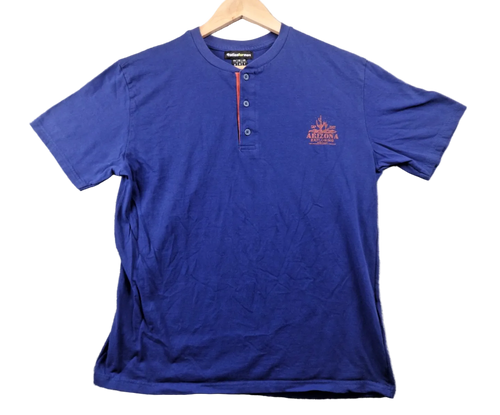 Atlas For Men Henley T Shirt Mens Medium Blue Arizona Graphic Casual Cotton Soft