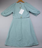 Closet London Dress Women UK 12 Mint Green Midi Wedding Cut Out Puff Sleeve BNWT