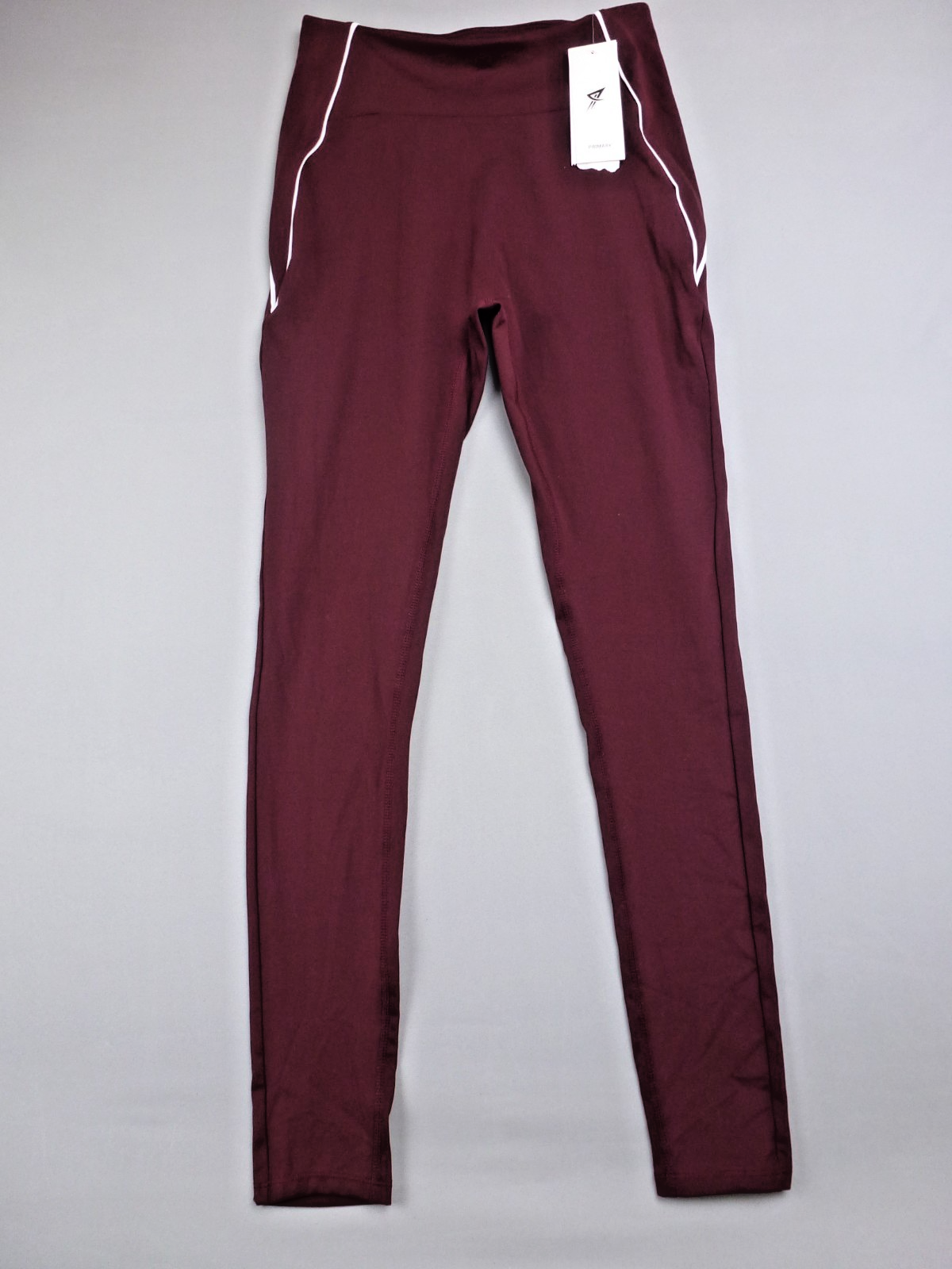 Primark Leggings Women UK 10 Burgundy High Waist Gym Yoga Running Activewear NEW