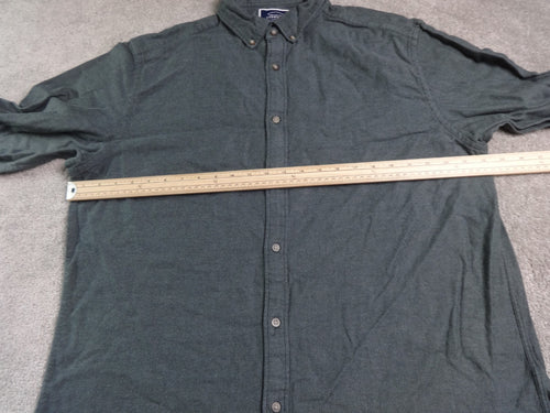 Charles Tyrwhitt Shirt Mens XL Green Classic Fit Cotton Long Sleeve Casual Woven
