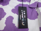 Jaded Dress Women UK 10 Purple Cow Print Belted Buckle Strappy Mini Cotton BNWT