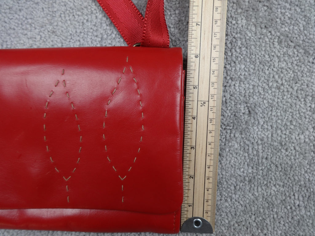 Radley Crossbody Bag Women Retro Vintage Strap Red Leather Dog Charm Zip Y2K UK