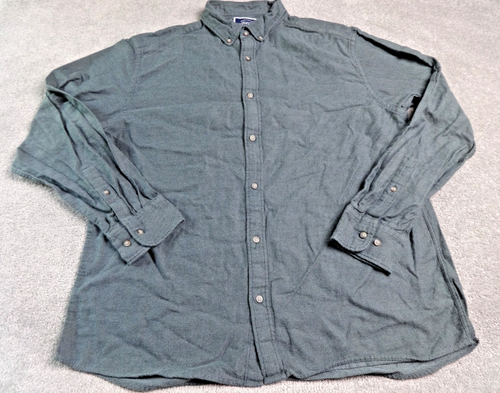 Charles Tyrwhitt Shirt Mens XL Green Classic Fit Cotton Long Sleeve Casual Woven