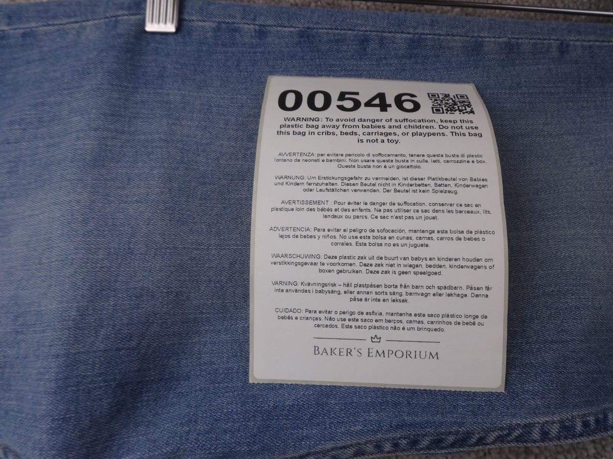 Find Jeans Women W28 L32 Blue High Waist Button Y2K Skinny Zip Ankle Stretch New