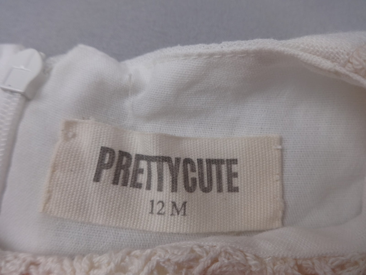 Prettycute Girls Cream Lace Boho Dress 12 Months Long Sleeve Party BNWT Occasion