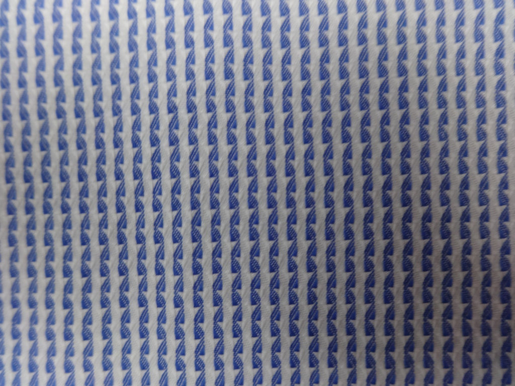 Charles Tyrwhitt Shirt Mens 17.5 Blue Textured Classic Fit Cotton Long Sleeve