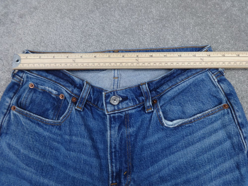 Abercrombie Fitch Jeans Womens 28 6L 90s Straight Mid Rise Curve Love Frayed Hem