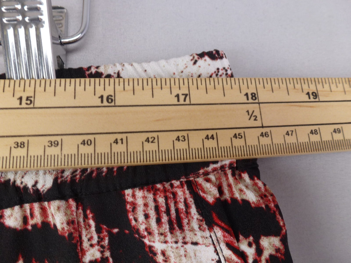 Calvin Klein Trousers Women L Abstract Print Straight Leg Pull On Y2K Statement