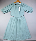 Closet London Dress Women UK 12 Mint Green Midi Wedding Cut Out Puff Sleeve BNWT
