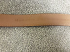 H&M Belt Unisex 90cm 34 36" Waist Brown Genuine Leather Oval Silver Smart Casual