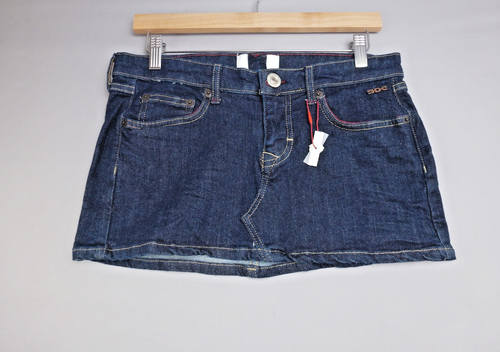 BDG Skirt Womens S Blue Denim Mini Jean Stretch Y2K Retro Low Rise Pockets NEW
