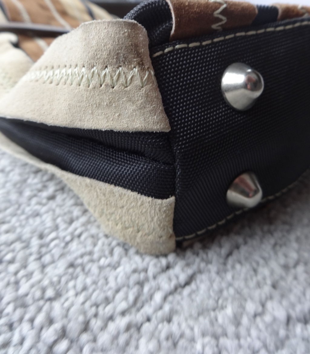 Gianni Conti Shoulder Bag Womens  Suede Leather Patchwork Y2K Retro Versatile