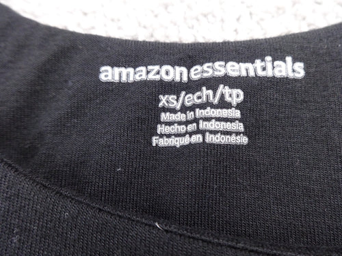 Amazon Womens Top XS Black Ruched Stretch Maternity Style Longline Casual New