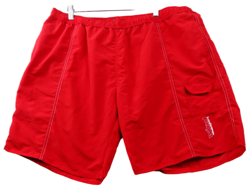 Atlas for Men Shorts Mens XXL Red Swim Beach Holiday Cargo Board Swim Pool Retro