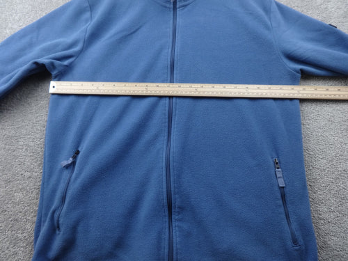 Atlas For Men Fleece Jacket Mens Large Blue Full Zip Outdoor Warm Casual Hiking