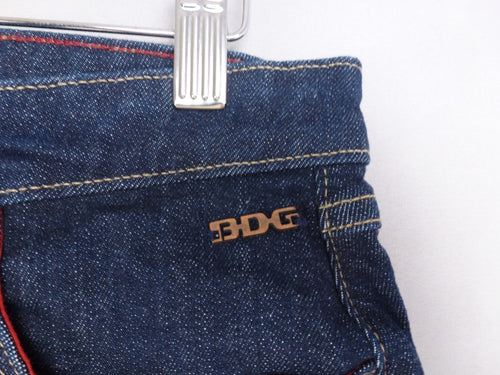 BDG Skirt Womens S Blue Denim Mini Jean Stretch Y2K Retro Low Rise Pockets NEW