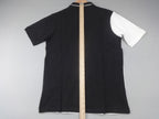 Radicent Polo Shirt Men Medium Black White Colourblock Cotton Short Sleeve BNWT