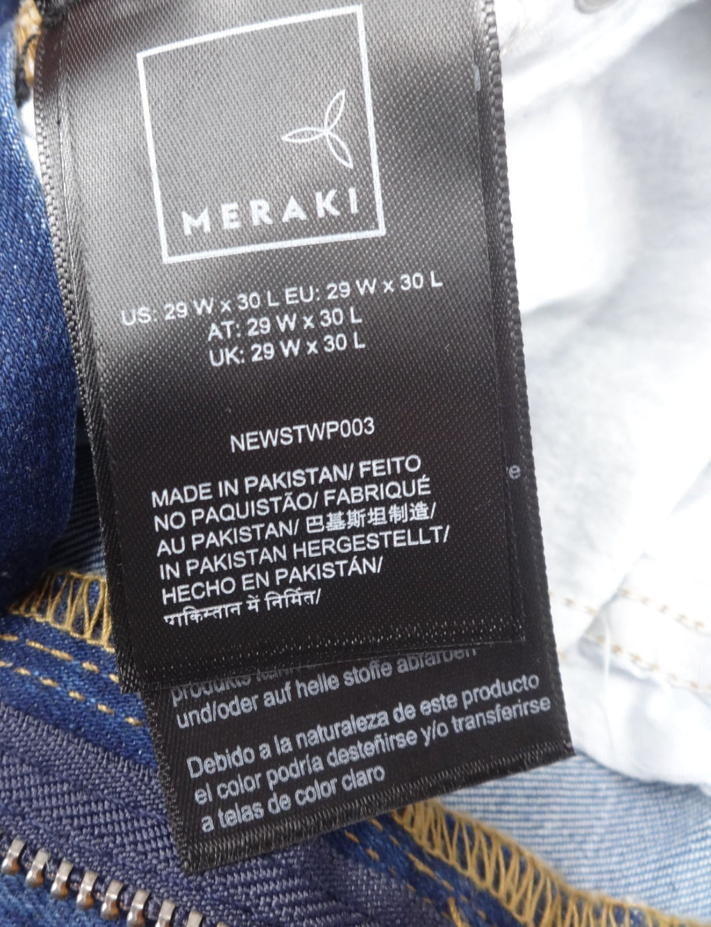Meraki Jeans Womens Waist 29 L 30 Blue Stretch Skinny Fit Denim Casual Y2K New