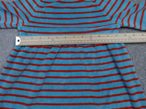 Boden Dress Girls 5-6Y Long Sleeve Jersey Blue Red Striped Casual Playwear