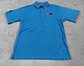 Nitro Polo Shirt Men M Blue Racing Embroidered Retro Motorsport Tee Top Car Bike