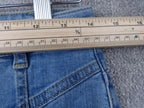 Find Jeans Women W28 L32 Blue High Waist Button Y2K Skinny Zip Ankle Stretch New