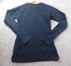Hi-Tec Long Sleeve T Shirt Women Medium Black Y2K Sports Retro Ringspun Cotton