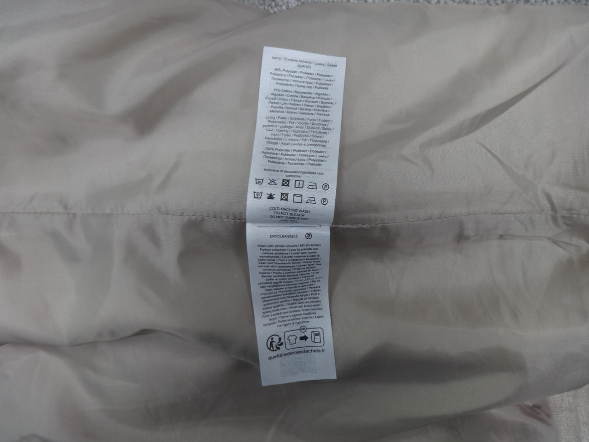 ONLY Carmakoma Carsedona Hooded Coat Oatmeal Beige Plus Curve Minimalist Woven