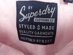 Superdry Oxford Shirt Men 2XL Pink Long Sleeve Button Down Cotton Logo Woven
