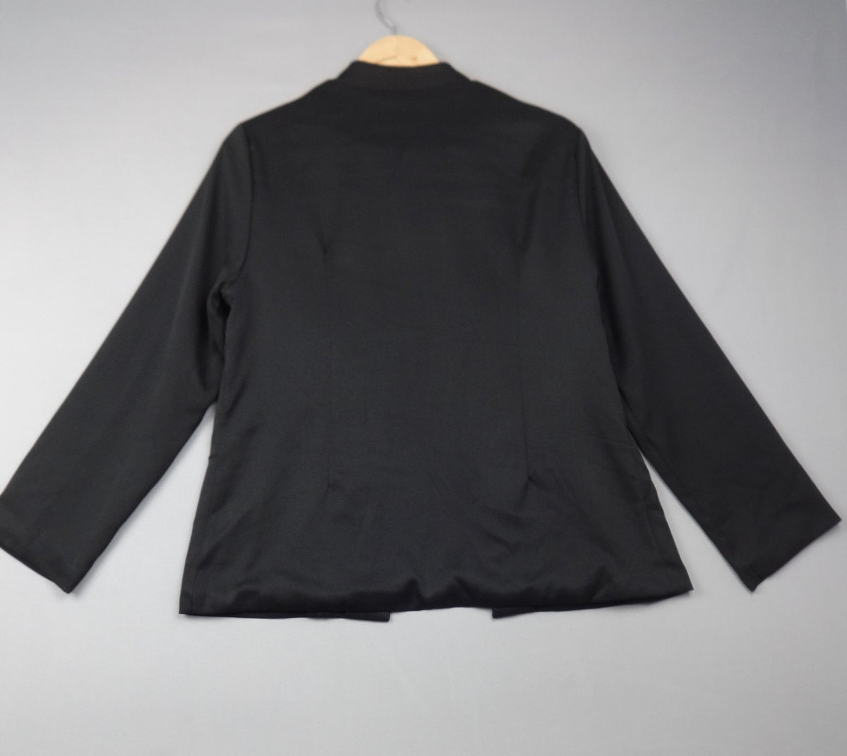 Military Blazer Womens L Black Officer Jacket Silver Crest Buttons Formal Smart