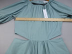 Closet London Dress Women UK 12 Mint Green Midi Wedding Cut Out Puff Sleeve BNWT