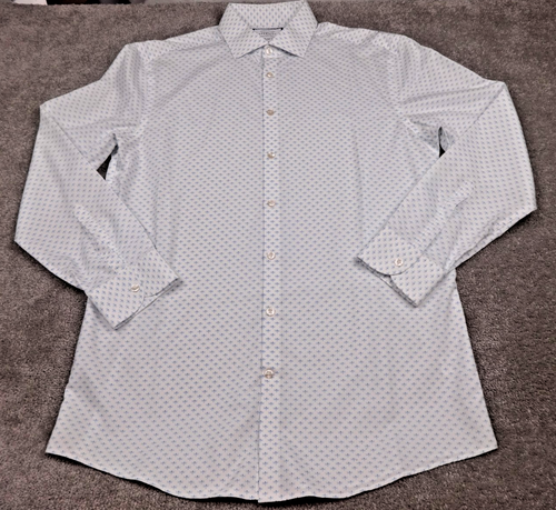 Charles Tyrwhitt Shirt Men 17in 35cm Extra Slim Fit Dragonfly Print Cotton Smart