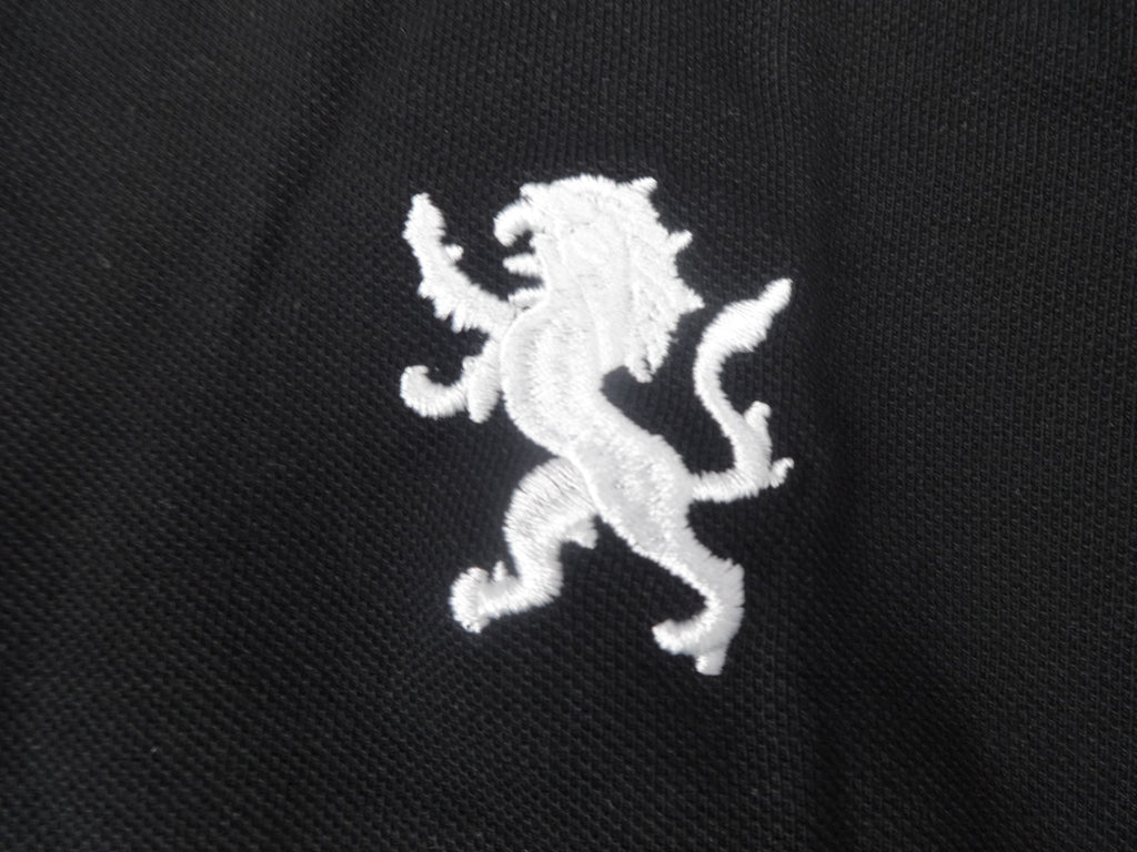 Radicent Polo Shirt Men Medium Black White Colourblock Cotton Short Sleeve BNWT