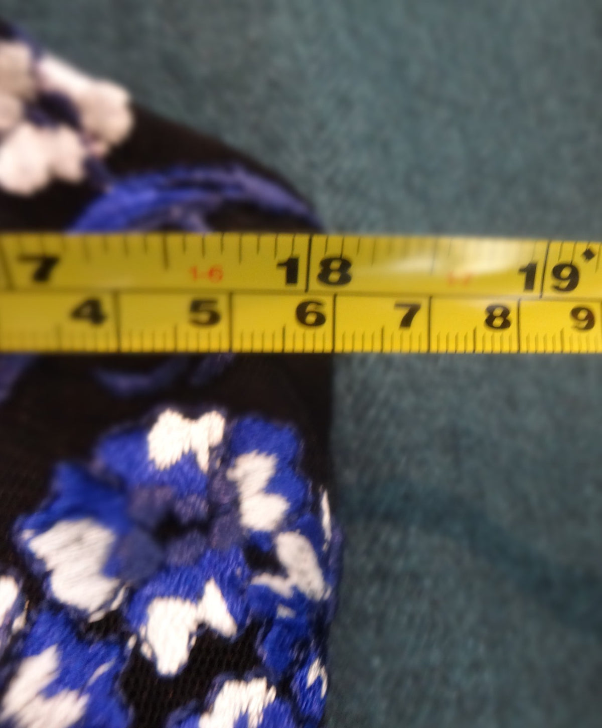 Truth & Fable Dress Womens Medium Black Blue Floral Lace Midi Wedding Party New