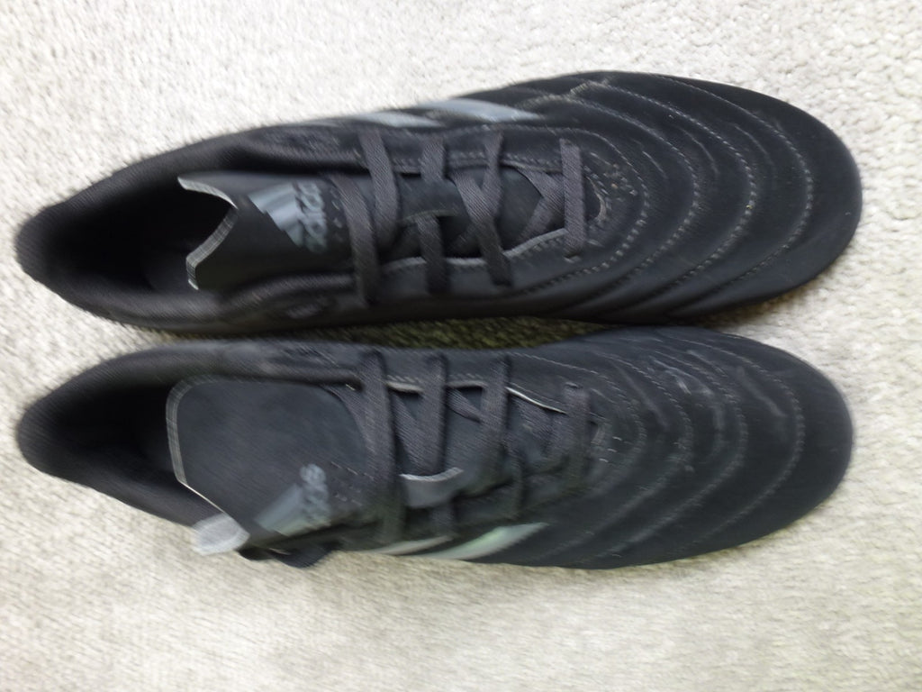 Adidas Football Boots Mens UK 12 Black Firm Ground FG Soccer Cleats Triple Black