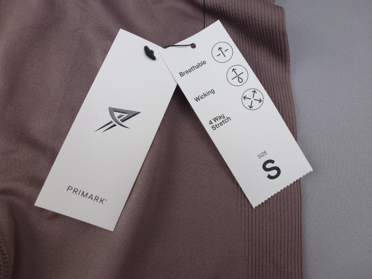 Primark Leggings Women UK 10 S Taupe Seamless High Waist Gym Yoga Sports BNWT