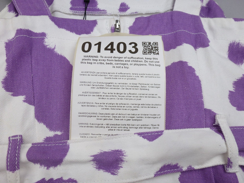 Jaded Dress Women UK 10 Purple Cow Print Belted Buckle Strappy Mini Cotton BNWT