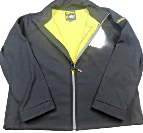 Atlas For Men Jacket Mens Extra Large Softshell Black Outdoor Hiking Zip Pockets